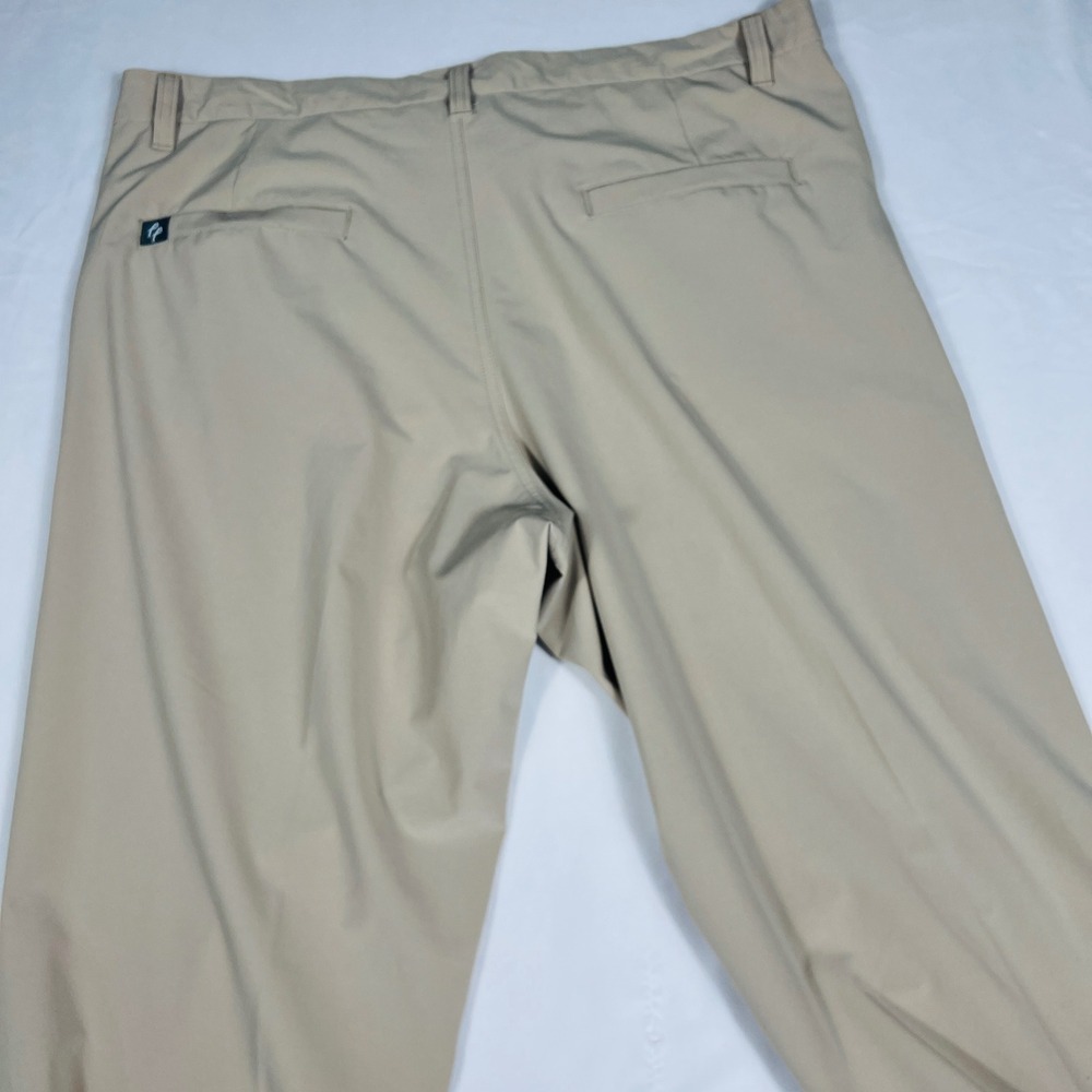 Free Fly Mens Pants‎ Khaki Tan Performance Stretch 36 x 32 Golf Casual Travel - Picture 8 of 8